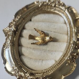 Matte Gold Bird Pin By Avon